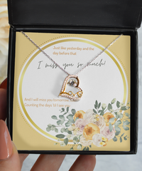 Load image into Gallery viewer, Unavailable--I Miss You So Much Heart Love Necklace
